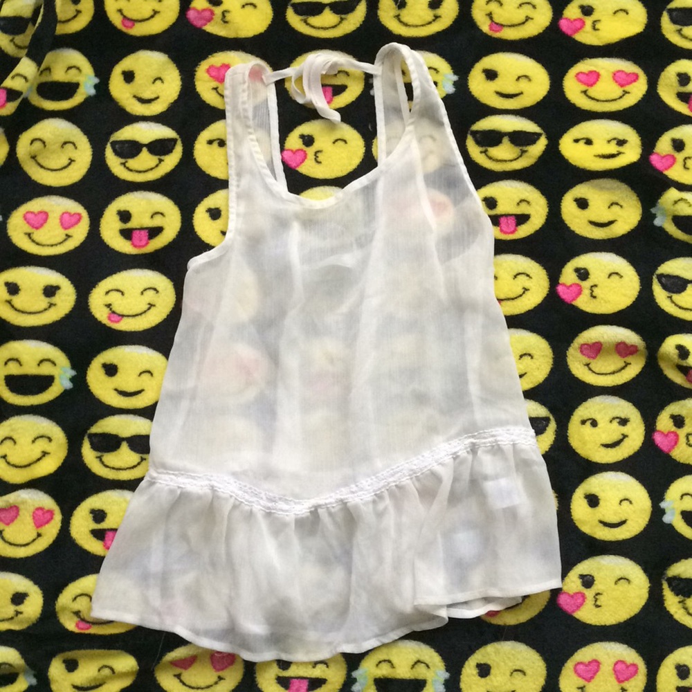 Girls white tank